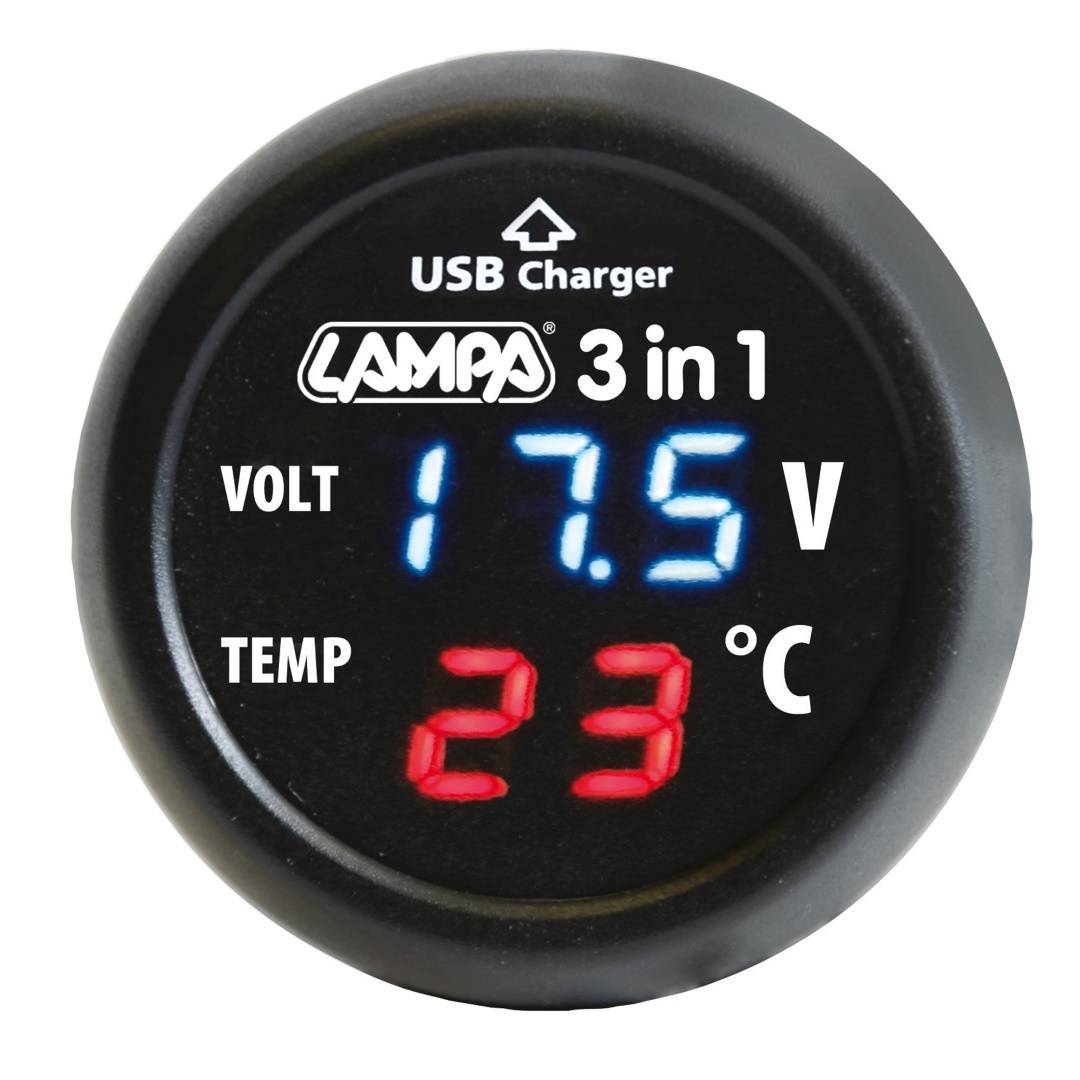 1A (ΜΕ ΘΕΡΜΟΜΕΤΡΟ ΚΑΙ ΘΥΡΑ USB) - AIN-160236 LEFKELIS.GR