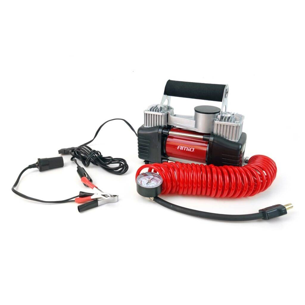 ALL IN POINT ΚΟΜΠΡΕΣΕΡ ΑΕΡΑ ΕΛΑΣΤΙΚΩΝ ΜΕΤΑΛΛΙΚΟ 12V 150psi 10bar ΜΕ ΦΙΣ ΑΝΑΠΤΗΡΑ ΚΑΙ ΚΑΛΩΔΙΟ AMiO – 1 ΤΕΜ. - AIN-167425 LEFKELIS.GR