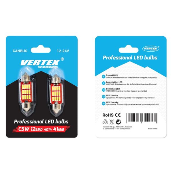 9W 5600K 12LED CANBUS FESTOON (ΛΕΥΚΟ) AMiO - 2 ΤΕΜ. - AIN-163268 LEFKELIS.GR