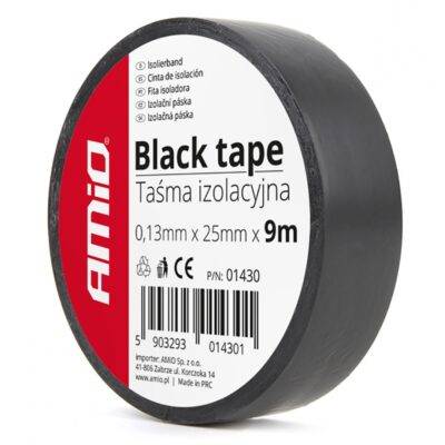 ALL IN POINT ΜΟΝΩΤΙΚΗ ΤΑΙΝΙΑ ΜΑΥΡΗ 25MM - 9M AMiO - 1 ΤΕΜ. - AIN-160442 LEFKELIS.GR