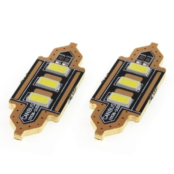 ΛΑΜΠΑΚΙΑ ΠΛΑΦΟΝΙΕΡΑΣ 36mm 12V 5.600K 3xSMD 5730 LED AMIO - 2 ΤΕΜ. - Image 2