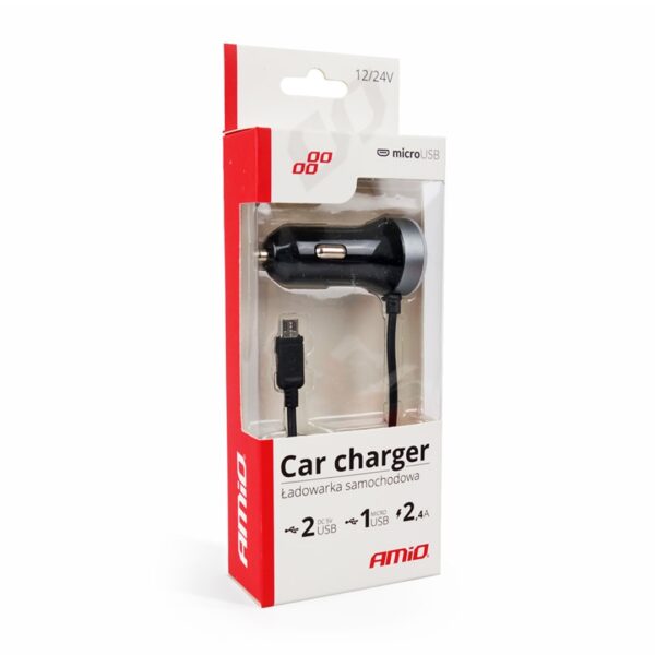 4A ΜΕ 2 ΘΥΡΕΣ USB ΚΑΙ 1 MICRO USB ΜΕ ΚΑΛΩΔΙΟ AMiO – 1 ΤΕΜ. - AIN-167483 LEFKELIS.GR
