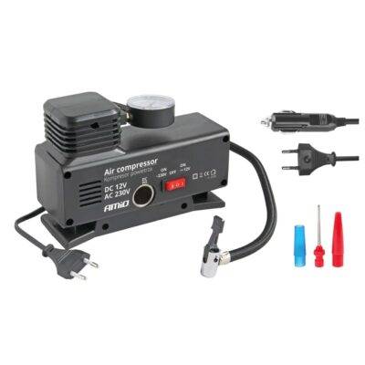 ALL IN POINT ΚΟΜΠΡΕΣΕΡ ΑΕΡΑ ΠΛΑΣΤΙΚΟ 12V/220V 18BAR-250PSI (ΜΑΝΟΜΕΤΡΟ/ΦΙΣ/4 ΑΝΤΑΠΤΟΡΕΣ/ΚΑΛΩΔΙΟ 300cm) AMiO - 1 ΤΕΜ. - AIN-166831 LEFKELIS.GR