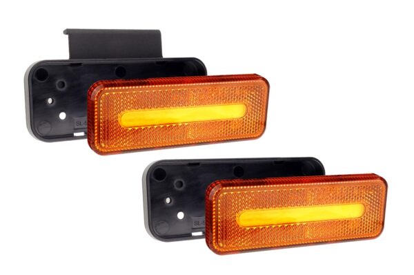 ΦΩΣ ΟΓΚΟΥ ΦΟΡΤΗΓΟΥ LED ΠΟΡΤΟΚΑΛΙ 10-30V 124x49x22mm ΑΔΙΑΒΡΟΧΟ OM-02-O AMIO 1ΤΕΜ. - Image 2