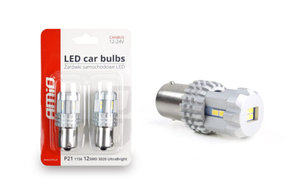 P21W BA15s 12/24V 22LED SMD ULTRABRIGHT CANBUS ΛΕΥΚΟ 2ΤΕΜ. - Image 2