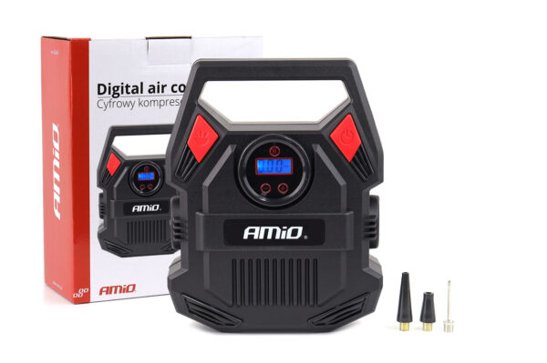ALL IN POINT ΚΟΜΠΡΕΣΕΡ ΑΕΡΑ 12V 10bar/150psi ΜΕ 3 ΑΝΤΑΠΤΟΡΕΣ ΚΑΙ ΨΗΦΙΑΚΗ ΕΝΔΕΙΞΗ ACOMP-17 AMIO - AIN-168856 LEFKELIS.GR