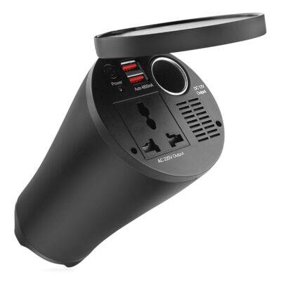 ALL IN POINT INVERTER ΠΟΤΗΡΟΘΗΚΗΣ 12>230V max150W-peak300W ΜΕ 2 USB 4800mA ΚΑΙ ΑΝΤΑΠΤΟΡΑ ΑΝΑΠΤΗΡΑ 12V - AIN-169432 LEFKELIS.GR