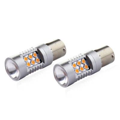 ALL IN POINT PY21W 12/24V 6.000k 0.54A - 6.48W 800lm LED 24xSMD3030 CAN-BUS ΠΟΡΤΟΚΑΛΙ 18x56mm  AMIO -2 ΤΕΜ. - AIN-173916 LEFKELIS.GR