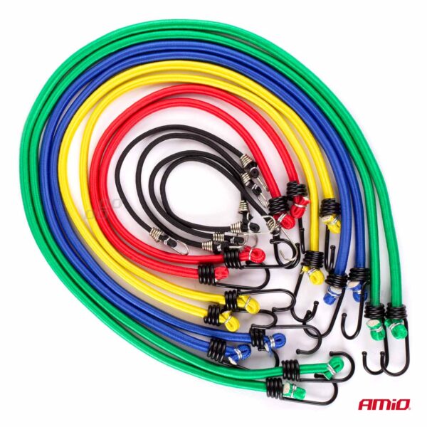 ΧΤΑΠΟΔΙΑ ΕΛΑΣΤΙΚΑ (4mmΧ25cm 4ΤΕΜ)(8mmX45cm 2ΤΕΜ)(8mmΧ60cm 2ΤΕΜ)(8mmX75cm 2ΤΕΜ)(8mmX90cm 2ΤΕΜ) AMIO - 12 ΤΕΜ. - Image 2