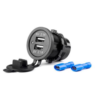 ALL IN POINT ΠΡΙΖΑ ΜΕ 2 ΘΥΡΕΣ USB 12/24V - 2x5V/2.1A Φ37mmX51mm MOD-04 AMIO - AIN-173015 LEFKELIS.GR