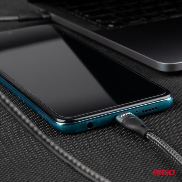 ΚΑΛΩΔΙΟ ΦΟΡΤΙΣΗΣ ΚΑΙ ΣΥΓΧΡΟΝΙΣΜΟΥ USB TYPE C 100cm 3.0A UC-16 AMIO - 1 ΤΕΜ. - Image 2