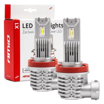 ALL IN POINT ΛΑΜΠΕΣ LED H8/Η9/Η11 10-16V 40W 6.500K 4400lm  (ΨΥΚΤΡΑ) X1 SERIES AMIO - 2ΤΕΜ. - AIN-175258 LEFKELIS.GR