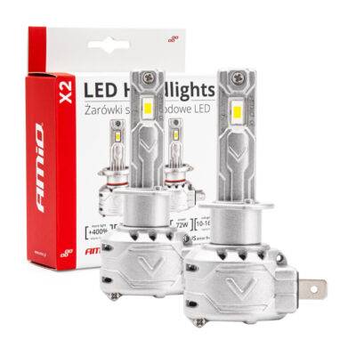 ALL IN POINT ΛΑΜΠΕΣ LED CAN BUS  X2 SERIES ΜΕ ΑΝΕΜΙΣΤΗΡΑΚΙ H1 10-16V 72W 6.500K 7.920lm +400% ΑMiO - 2 TEM. - AIN-178496 LEFKELIS.GR