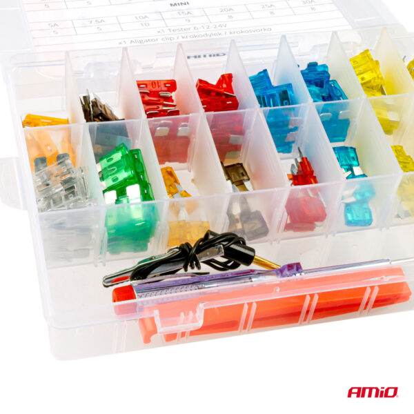 ΑΣΦΑΛΕΙΕΣ STANDARD/MICRO ΜΕ ΔΟΚΙΜΑΣΤΙΚΟ ΚΑΤΣΑΒΙΔΙ 6-24V & ΕΡΓΑΛΕΙΟ ΑΦΑΙΡΕΣΗΣ SET ΑΜΙΟ - 150 ΤΕΜ. - Image 2