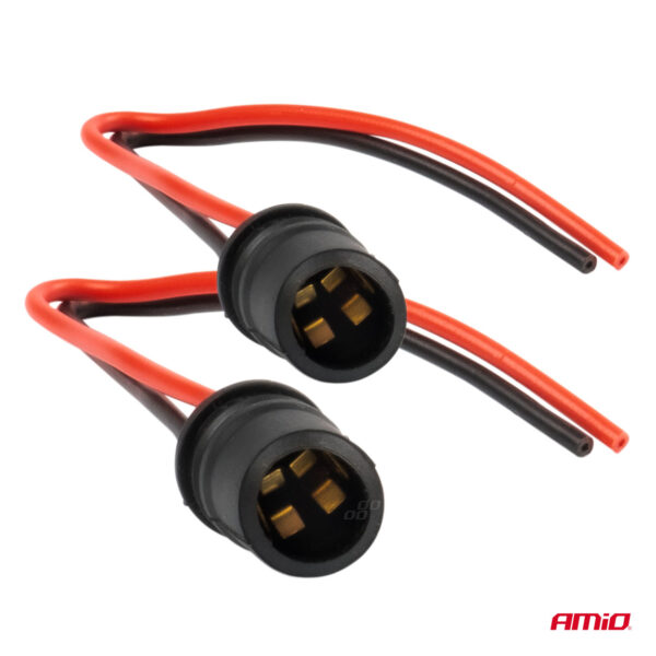 ΦΙΣΑ 12/24V ΓΙΑ ΛΑΜΠΕΣ T10/ W5W/ W3W/ W16W ME ΚΑΛΩΔΙΟ ΑΜΙΟ - 2 ΤΕΜ. - Image 2