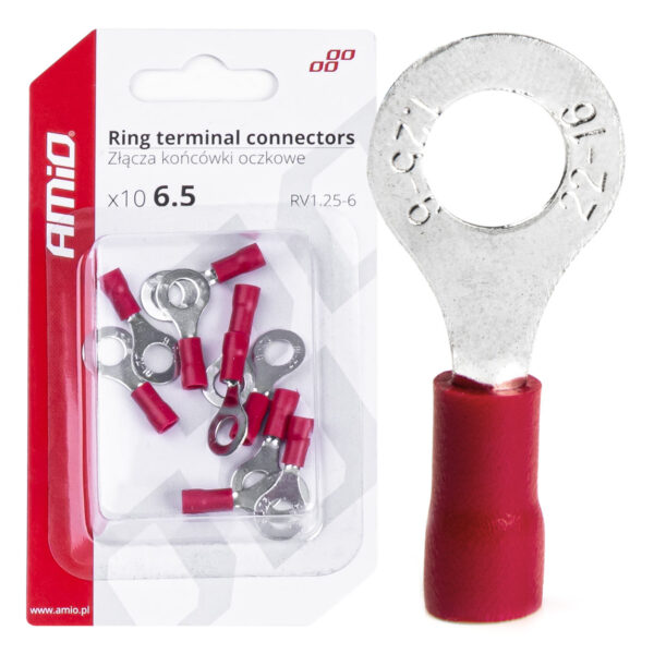 ALL IN POINT ΦΙΣΑΚΙΑ ΔΑΧΤΥΛΙΔΙ ΚΟΚΚΙΝΑ RV1.25-6 / 6.5mm ΑΜΙΟ - 10 ΤΕΜ. - AIN-183949 iluma.GR