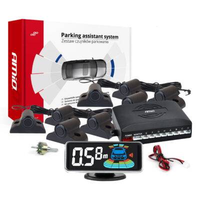 ALL IN POINT ΣΥΣΤΗΜΑ ΠΑΡΚΑΡΙΣΜΑΤΟΣ TRUCK/ΦΟΡΤΗΓΟΥ 12V ΜΕ 8 ΑΙΣΘΗΤΗΡΕΣ ΣΕ ΜΑΥΡΟ ΧΡΩΜΑ 19 mm ΚΑΙ ΟΘΟΝΗ ΨΗΦΙΑΚΗ 3D LED AMIO - 1 ΤΕΜ. - AIN-180440 LEFKELIS.GR