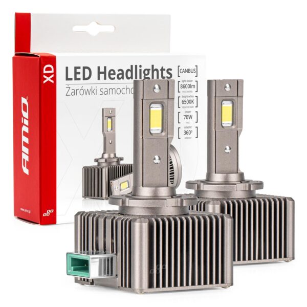 ALL IN POINT ΛΑΜΠΕΣ LED D3S 9>16V 70W 6.500K 8600lm (ΜΕ ΨΥΚΤΡΑ) XD SERIES ΑΜΙΟ - 2 ΤΕΜ. - AIN-181863 LEFKELIS.GR