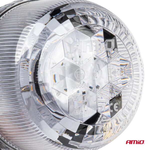 ΦΑΡΟΣ DIAMONT W25B ΜΕ ΛΕΥΚΟ ΚΑΠΑΚΙ 12/24V 24xSMD LED ΠΟΡΤΟΚΑΛΙ ΒΙΔΩΤΟΣ 118x126mm ΑΜΙΟ - 1 ΤΕΜ. - Image 2