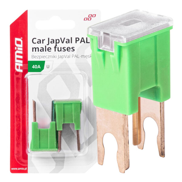 ALL IN POINT ΑΣΦΑΛΕΙΕΣ JapVal PAL U ΑΡΣΕΝΙΚΕΣ 40A ΣΕ ΠΡΑΣΙΝΟ ΧΡΩΜΑ AMIO - 2 Τεμ. - AIN-181253 iluma.GR