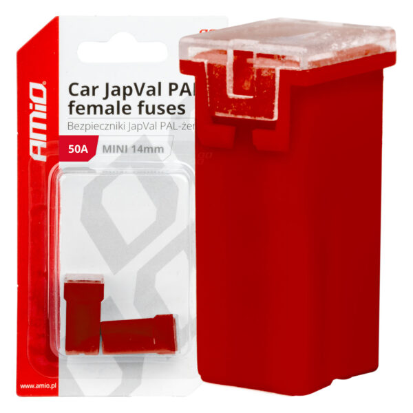 ALL IN POINT ΑΣΦΑΛΕΙΕΣ JapVal PAL ΜΙΝΙ 14mm ΘΗΛΥΚΕΣ 50A ΣΕ ΚΟΚΚΙΝΟ ΧΡΩΜΑ AMIO - 2 Τεμ. - AIN-181286 iluma.GR