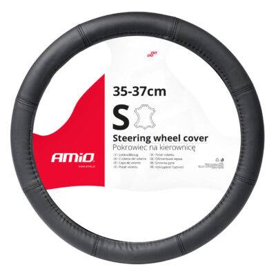 ALL IN POINT ΚΑΛΥΜΜΑ ΤΙΜΟΝΙΟΥ ΔΕΡΜΑTINO 35-37CM SWC-48-S ΣΕ ΜΑΥΡΟ ΧΡΩΜΑ ΜΕ ΜΑΥΡΕΣ ΡΑΦΕΣ AMIO - 1 ΤΕΜ. - AIN-180452 LEFKELIS.GR