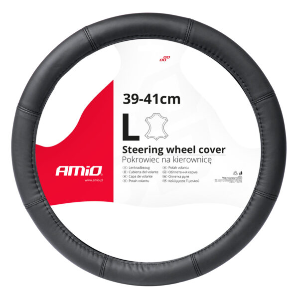 ALL IN POINT ΚΑΛΥΜΜΑ ΤΙΜΟΝΙΟΥ ΑΠΟ ΤΕΧΝΟΔΕΡΜΑ 39-41CM SWC-48-L ΣΕ ΜΑΥΡΟ ΧΡΩΜΑ ΜΕ ΜΑΥΡΕΣ ΡΑΦΕΣ AMIO - 1 ΤΕΜ. - AIN-180454 iluma.GR