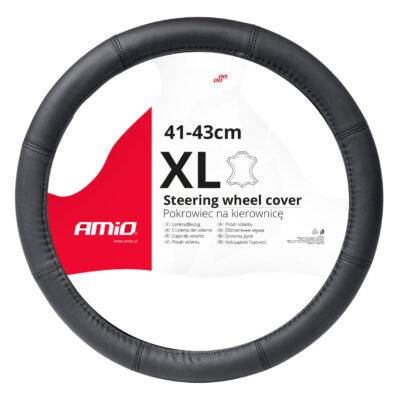 ALL IN POINT ΚΑΛΥΜΜΑ ΤΙΜΟΝΙΟΥ ΑΠΟ ΤΕΧΝΟΔΕΡΜΑ 44-46CM SWC-48-ΧΧL ΣΕ ΜΑΥΡΟ ΧΡΩΜΑ ΜΕ ΜΑΥΡΕΣ ΡΑΦΕΣ AMIO - 1 ΤΕΜ. - AIN-180455 LEFKELIS.GR