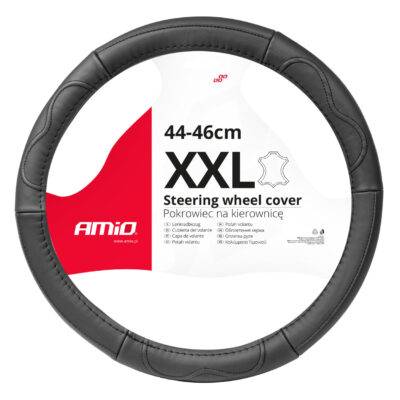 ALL IN POINT ΚΑΛΥΜΜΑ ΤΙΜΟΝΙΟΥ ΑΠΟ ΤΕΧΝΟΔΕΡΜΑ 44-46CM SWC-49-ΧΧL ΣΕ ΜΑΥΡΟ ΧΡΩΜΑ ΜΕ ΜΑΥΡΕΣ ΡΑΦΕΣ AMIO - 1 ΤΕΜ. - AIN-180459 LEFKELIS.GR