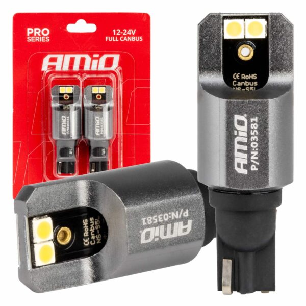 ALL IN POINT ΛΑΜΠΕΣ T15 W16W 12/24V 6.000K 4xSMD LED FULL CAN-BUS ΛΕΥΚΟ 3030 PRO SERIES AMIO - 2 ΤΕΜ. - AIN-183629 LEFKELIS.GR