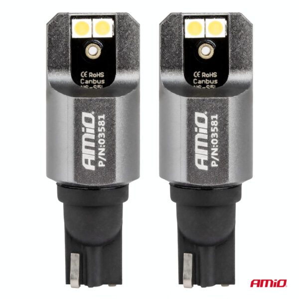 ΛΑΜΠΕΣ T15 W16W 12/24V 6.000K 4xSMD LED FULL CAN-BUS ΛΕΥΚΟ 3030 PRO SERIES AMIO - 2 ΤΕΜ. - Image 2