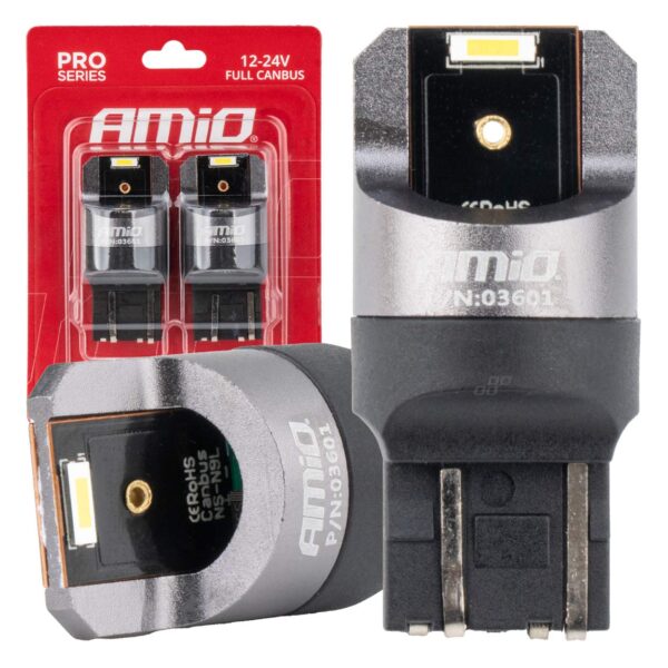 ALL IN POINT ΛΑΜΠΑΚΙΑ W21/5W 7443 12/24V 6.000K 2xSMD LED FULL CAN-BUS ΛΕΥΚΟ PRO SERIES AMIO - 2 Τεμ. - AIN-182650 LEFKELIS.GR