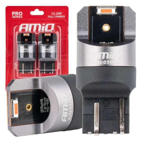 ALL IN POINT ΛΑΜΠΑΚΙΑ W21/5W 7443 12/24V 6.000K 2xSMD LED FULL CAN-BUS ΚΟΚΚΙΝΟ PRO SERIES AMIO - 2 Τεμ. - AIN-182651 LEFKELIS.GR