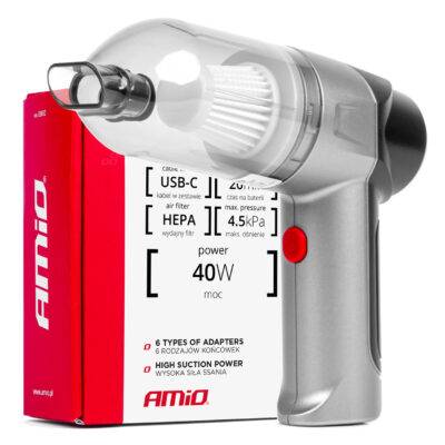 ALL IN POINT ΗΛΕΚΤΡΙΚΟ ΣΚΟΥΠΑΚΙ ΧΕΙΡΟΣ ΑΣΥΡΜΑΤΟ 40W ΜΕ 6 ΕΞΑΡΤΗΜΑΤΑ ΚΑΘΑΡΙΣΜΟΥ ΚΑΙ ΚΑΛΩΔΙΟ USB-C 7.4V 20min AMIO - 1 Τεμ. - AIN-181650 LEFKELIS.GR