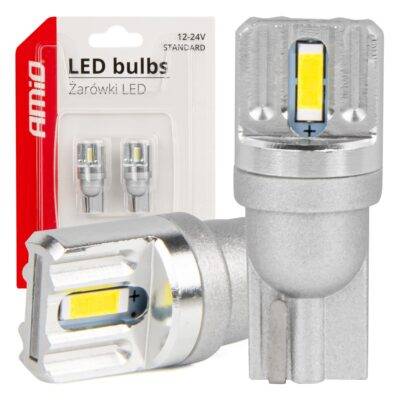 ALL IN POINT ΛΑΜΠΑΚΙΑ LED T10 W5W 12/24V LED 2x1860SMD STANDARD ΛΕΥΚΑ ΑΜΙΟ - 2 ΤΕΜ. - AIN-183952 LEFKELIS.GR