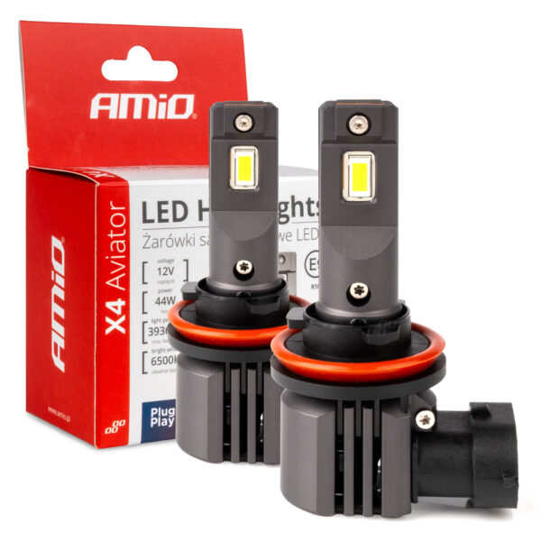 ALL IN POINT ΛΑΜΠΕΣ LED H8/Η9/Η11 12V 44W 6.500K 3.936lm X4 SERIES AVIATOR PLUG & PLAY ΑΜΙΟ - 2 ΤΕΜ. - AIN-182247 LEFKELIS.GR