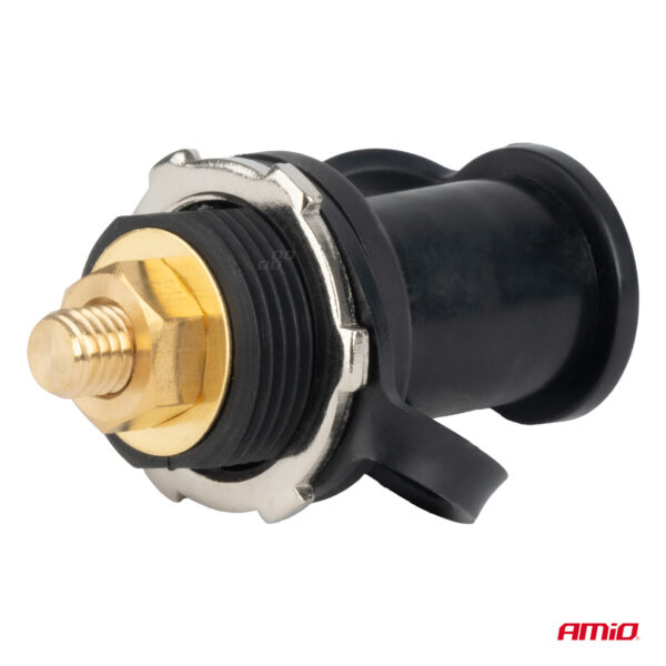 ΠΟΛΟΣ ΜΠΑΤΑΡΙΑΣ ΑΡΝΗΤΙΚΟΣ 3/8'' M10 max.48V 250A ΣΕ ΜΑΥΡΟ ΧΡΩΜΑ ΜΕ ΚΑΠΑΚΙ AMIO - 1 Τεμ. - Image 2