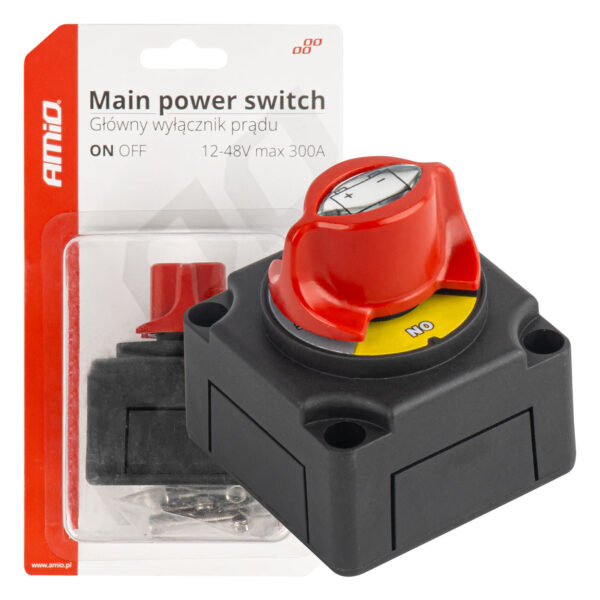 ALL IN POINT ΔΙΑΚΟΠΤΗΣ POWER-OFF ΜΠΑΤΑΡΙΑΣ ΣΕ ΒΑΣΗ 12-48V 300A ΜΑΥΡΟ/ΚΟΚΚΙΝΟ AMIO - 1 Τεμ. - AIN-182693 iluma.GR