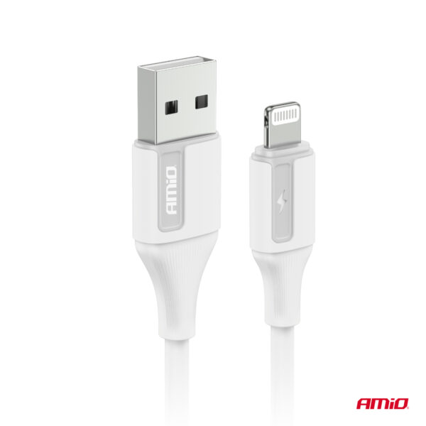 ΚΑΛΩΔΙΟ ΦΟΡΤΙΣΗΣ & ΜΕΤΑΦΟΡΑΣ ΔΕΔΟΜΕΝΩΝ ΑΠΟ USB TYPE A ΣΕ APPLE LIGHTING 3A 100CM ΑΜΙΟ - 1 ΤΕΜ. - Image 2