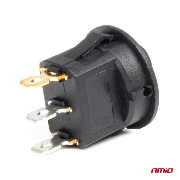 ΔΙΑΚΟΠΤΗΣ 12V ON/OFF ΣΤΡΟΓΓΥΛΟΣ ΜΕ 3 ΕΠΑΦΕΣ ΜΠΛΕ LED AMIO - 1 τεμ. - Image 2