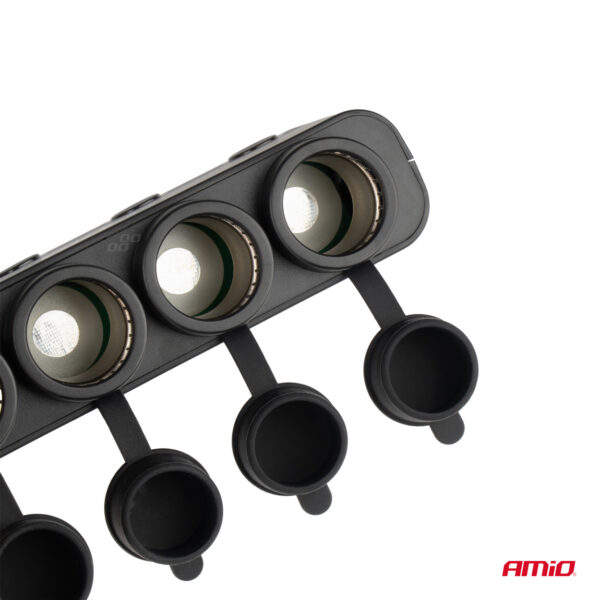 ΑΝΤΑΠΤΟΡΑΣ ΑΝΑΠΤΗΡΑ ΤΕΤΡΑΠΛΟΣ 12/24V 216W MAX ΜΕ 2 ΘΥΡΕΣ USB PD30W/QC3.0 AMIO - 1 Τεμ. - Image 2