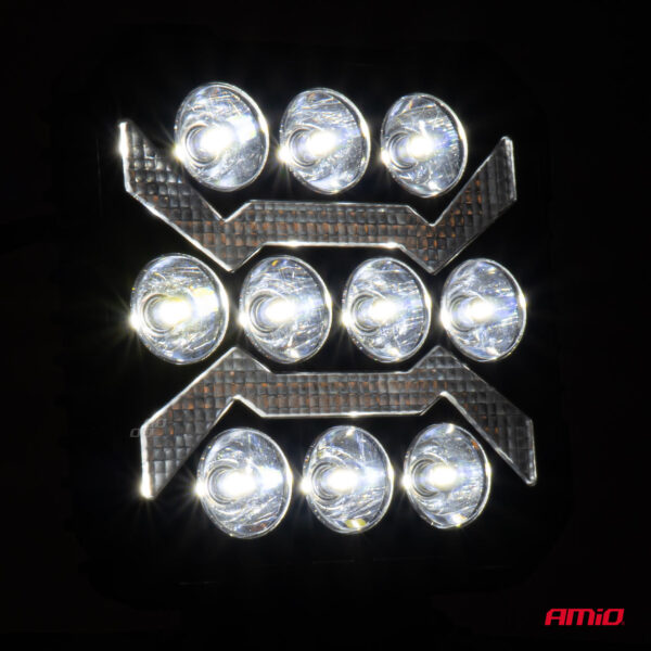 ΠΡΟΒΟΛΕΑΣ ΕΡΓΑΣΙΑΣ ΤΕΤΡΑΓΩΝΟΣ LED 54W 9-36V 10.000lm 6.500K 110x110x38mm AWL68 AMIO - 1 ΤΕΜ. - Image 2