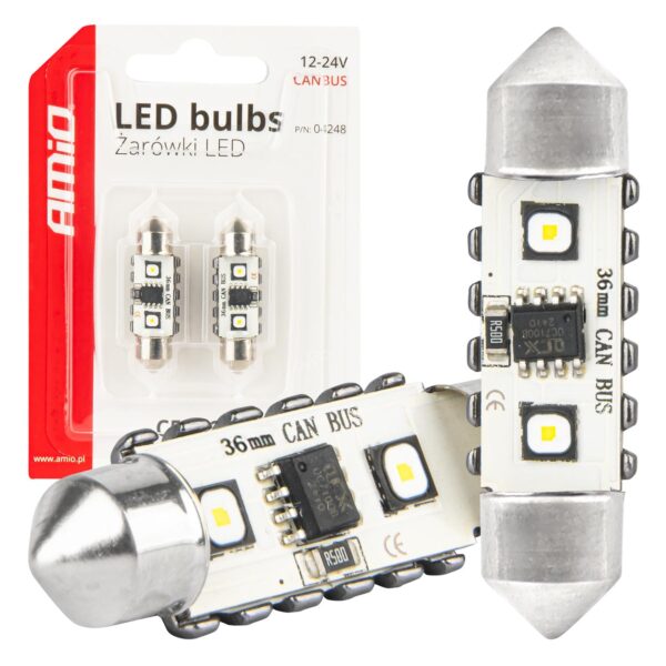 ALL IN POINT ΛΑΜΠΑΚΙΑ ΠΛΑΦΟΝΙΕΡΑΣ 36mm 12/24V C5W 5500K 12xSMD 3838 CAN-BUS FESTOON (ΛΕΥΚΟ) ΑΜΙΟ - 2 ΤΕΜ. - AIN-183767 LEFKELIS.GR