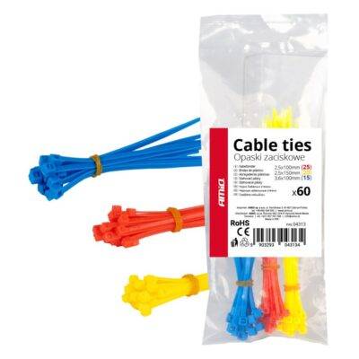 ALL IN POINT ΔΕΜΑΤΙΚΑ/ΔΕΤΙΚΑ ΚΑΛΩΔΙΩΝ TIE WRAP(ΤΑΙΡΑΠ) 2.5x100mm/2.5x150mm/3.6x100mm (ΔΙΑΦΟΡΑ ΧΡΩΜΑΤΑ)ΣΕΤ ΑΜΙΟ - 60 ΤΕΜ. - AIN-183777 LEFKELIS.GR