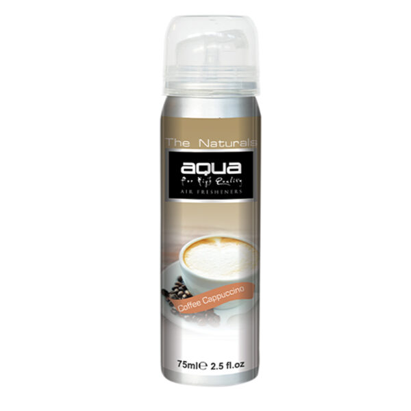 ALL IN POINT ΑΡΩΜΑΤΙΚΟ ΑΥΤΟΚΙΝΗΤΟΥ ΣΕ ΣΠΡΕΙ (SPRAY) ΜΕ ΑΡΩΜΑ ΚΑΠΟΥΤΣΙΝΟ (CAPPUCCINO) FLAVORS SERIES 75ml AQUA - 1 TEM. - AIN-180559 LEFKELIS.GR