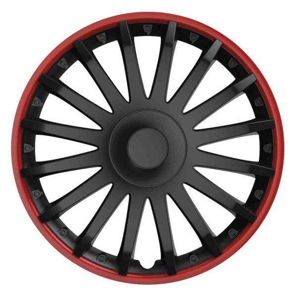 ALL IN POINT ΤΑΣΙ 16" CRYSTAL ΜΑΥΡΟ ΚΟΚΚΙΝΟ ΣΕΤ 4 ΤΕΜ ΣΕ ΚΟΥΤΙ - AIN-178126 LEFKELIS.GR
