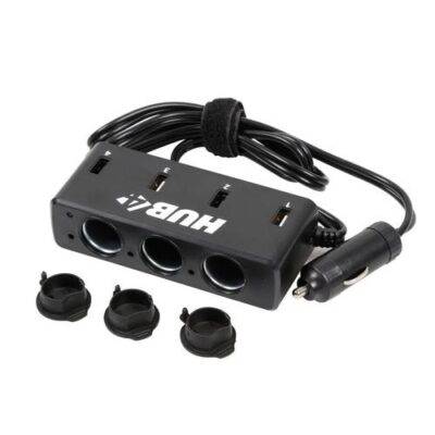 ALL IN POINT Αντάπτορας Αναπτήρα Τριπλός με 4 USB 12/24V με καλώδιο 85cm - AIN-137064 LEFKELIS.GR