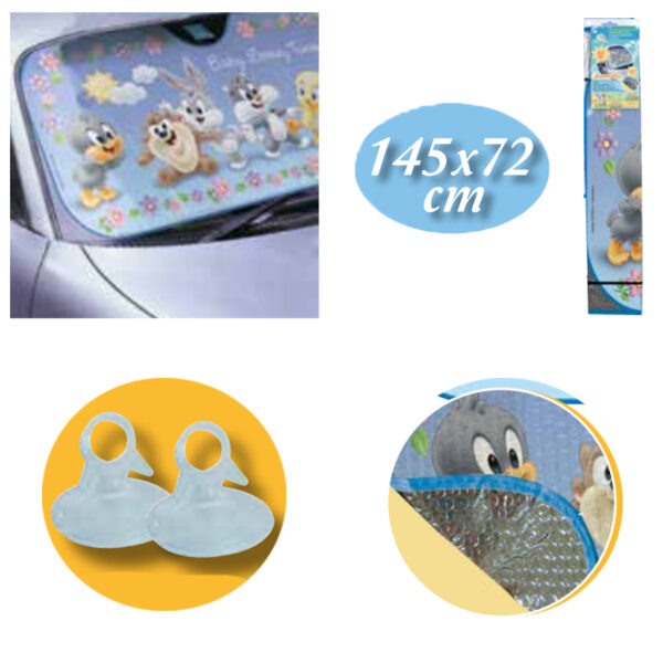 ΗΛΙΟΠΡΟΣΤΑΣΙΑ ΕΣΩΤΕΡΙΚΗ ΠΑΡΜΠΡΙΖ BABY LOONEY TUNES (72 Χ 145) - Image 2