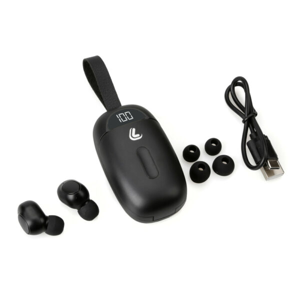 ΑΚΟΥΣΤΙΚΑ ΑΣΥΡΜΑΤΑ BLUETOOTH ΜΕ ΘΗΚΗ +ΚΑΛΩΔΙΟ ΦΟΡΤΙΣΗΣ USB(ΜΟΥΣΙΚΗ/ΚΛΗΣΕΙΣ/ΜΙΚΡΟΦΩΝΟ) ΜΑΥΡΟ EKKO5.0​ LAMPA - 1 TEM. - Image 2