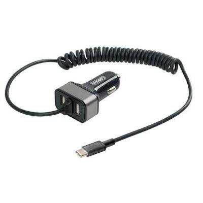 ALL IN POINT ΑΝΤΑΠΤΟΡΑΣ ΑΝΑΠΤΗΡΑ SILVER LINE 12/24V - 6000mA (2 USB ΚΑΙ ΚΑΛΩΔΙΟ ΦΟΡΤΙΣΗΣ TYPE C) - 150 cm  - AIN-150671 LEFKELIS.GR